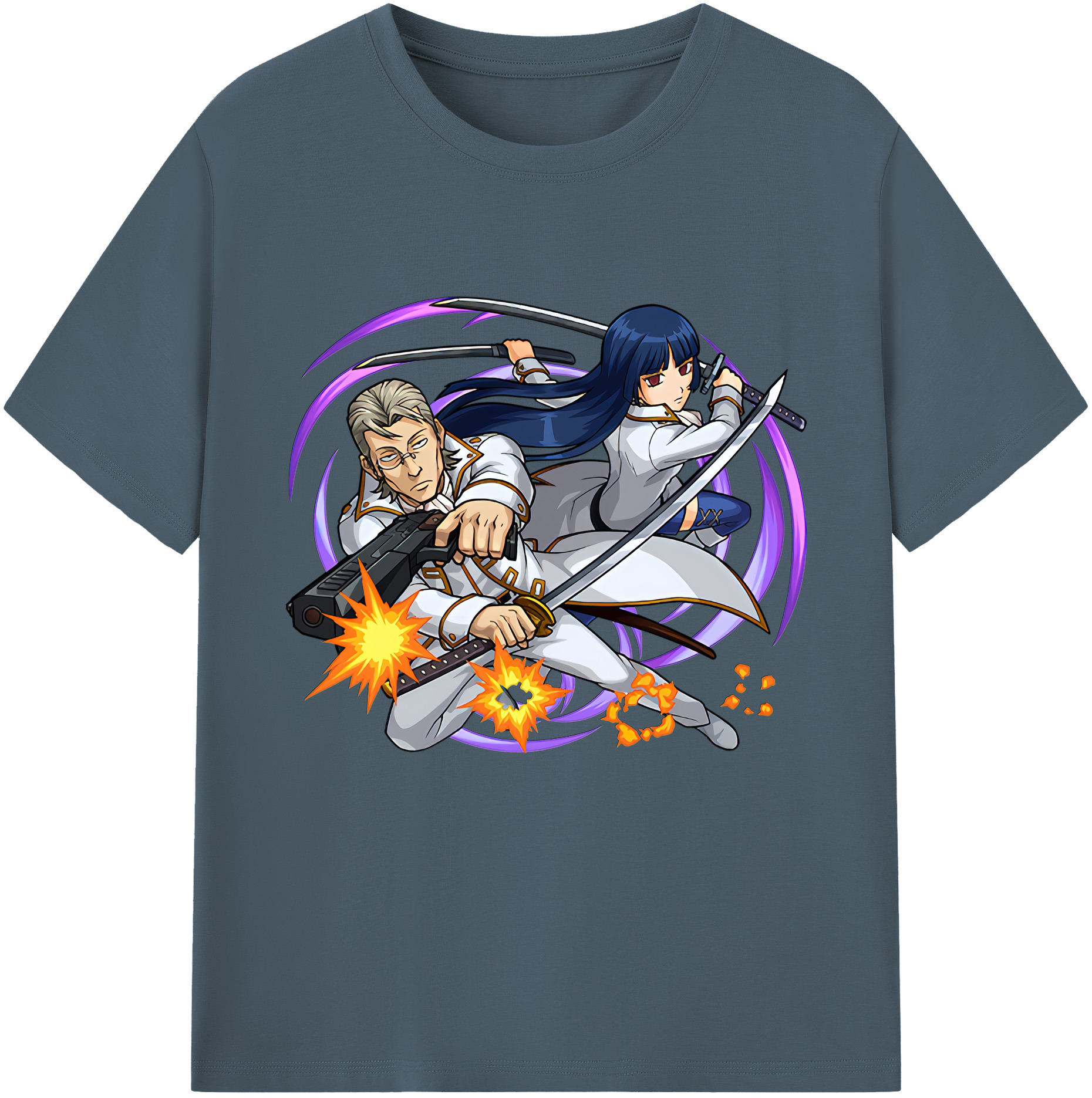 （画像用） ぎんたま 坂田銀時（さかたぎんとき） 神楽 志村新八（しむら しんぱち） GINTAMA Sakata Gintoki Kagura Shimura Shinpachi 綿100％半袖Tシャツ（フロントプリント）